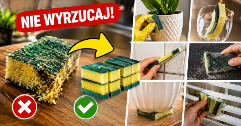 Nigdy nie wyrzucaj starych gąbek do naczyń. Mogą jeszcze przydać się w domu